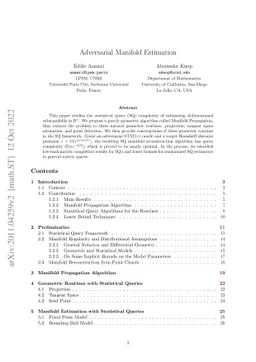 Adversarial Manifold Estimation