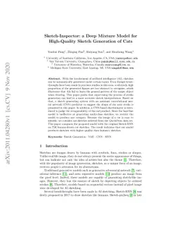 Sketch-Inspector: a Deep Mixture Model for High-Quality Sketch
  Generation of Cats