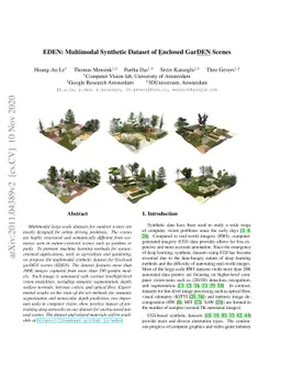 EDEN: Multimodal Synthetic Dataset of Enclosed GarDEN Scenes