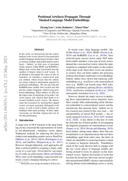 Positional Artefacts Propagate Through Masked Language Model Embeddings