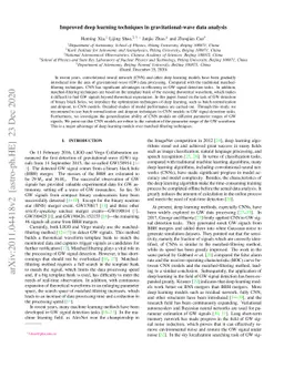 Improved deep learning techniques in gravitational-wave data analysis