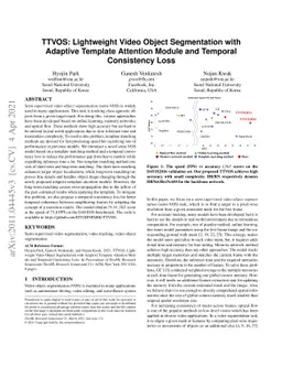 TTVOS: Lightweight Video Object Segmentation with Adaptive Template
  Attention Module and Temporal Consistency Loss