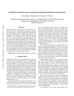 Efficient Training Data Generation for Phase-Based DOA Estimation