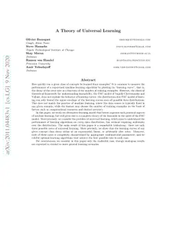 A Theory of Universal Learning