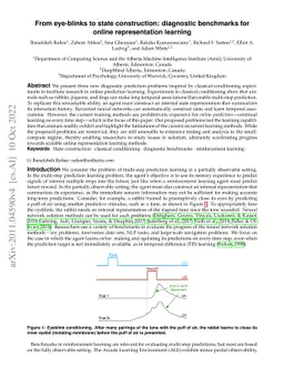 From Eye-blinks to State Construction: Diagnostic Benchmarks for Online
  Representation Learning
