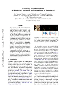 Generating Image Descriptions via Sequential Cross-Modal Alignment
  Guided by Human Gaze
