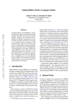 Scaling Hidden Markov Language Models