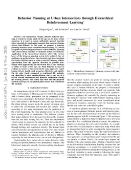 Behavior Planning at Urban Intersections through Hierarchical
  Reinforcement Learning