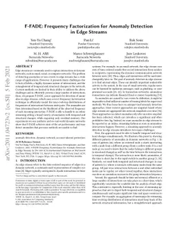 F-FADE: Frequency Factorization for Anomaly Detection in Edge Streams