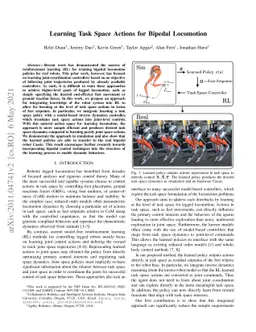 Learning Task Space Actions for Bipedal Locomotion