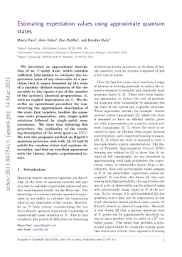 Estimating expectation values using approximate quantum states