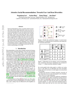 Attentive Social Recommendation: Towards User And Item Diversities