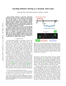 Encoding Defensive Driving as a Dynamic Nash Game