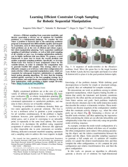 Learning Efficient Constraint Graph Sampling for Robotic Sequential
  Manipulation