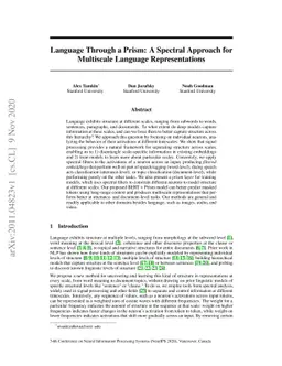 Language Through a Prism: A Spectral Approach for Multiscale Language
  Representations