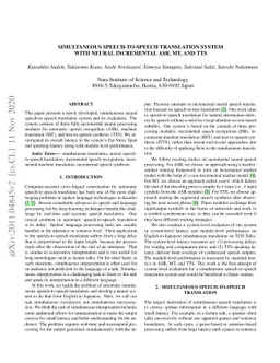 Simultaneous Speech-to-Speech Translation System with Neural Incremental
  ASR, MT, and TTS