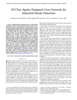STCNet: Spatio-Temporal Cross Network for Industrial Smoke Detection