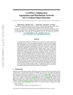 CoADNet: Collaborative Aggregation-and-Distribution Networks for
  Co-Salient Object Detection