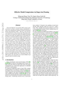 Effective Model Compression via Stage-wise Pruning