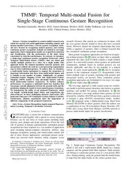 Multi-modal Fusion for Single-Stage Continuous Gesture Recognition