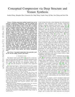 Conceptual Compression via Deep Structure and Texture Synthesis
