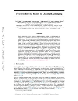 Deep Multimodal Fusion by Channel Exchanging