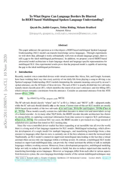 To What Degree Can Language Borders Be Blurred In BERT-based
  Multilingual Spoken Language Understanding?