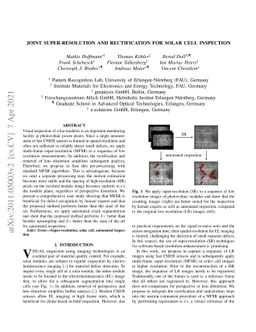 Joint Super-Resolution and Rectification for Solar Cell Inspection