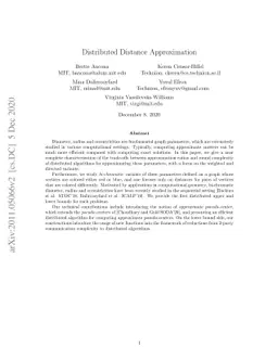Distributed Distance Approximation