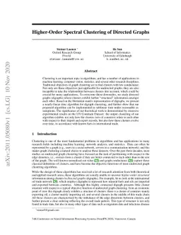 Higher-Order Spectral Clustering of Directed Graphs