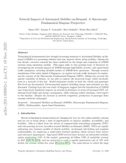 Network Impacts of Automated Mobility-on-Demand: A Macroscopic
  Fundamental Diagram Perspective
