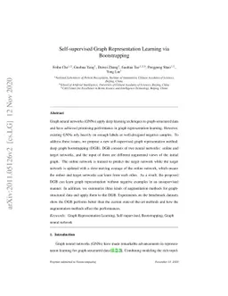 Self-supervised Graph Representation Learning via Bootstrapping