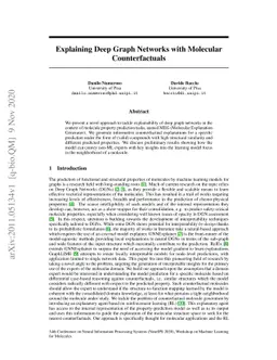 Explaining Deep Graph Networks with Molecular Counterfactuals