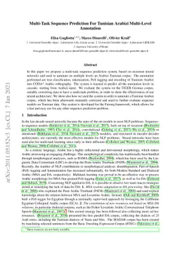 Multi-Task Sequence Prediction For Tunisian Arabizi Multi-Level
  Annotation