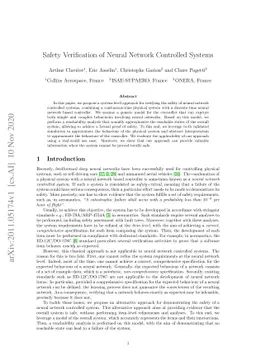 Safety Verification of Neural Network Controlled Systems