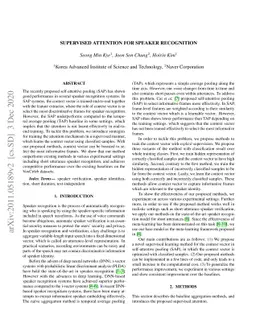 Supervised attention for speaker recognition