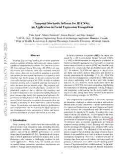 Temporal Stochastic Softmax for 3D CNNs: An Application in Facial
  Expression Recognition