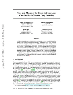 Uses and Abuses of the Cross-Entropy Loss: Case Studies in Modern Deep
  Learning