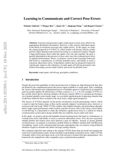 Learning to Communicate and Correct Pose Errors