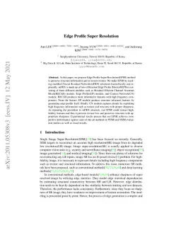 EPSR: Edge Profile Super resolution