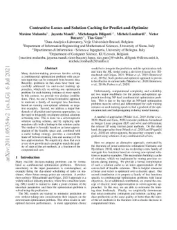Contrastive Losses and Solution Caching for Predict-and-Optimize