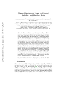 Glioma Classification Using Multimodal Radiology and Histology Data
