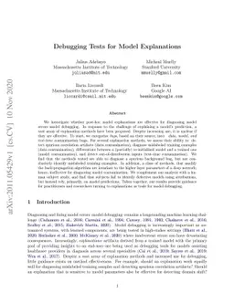 Debugging Tests for Model Explanations
