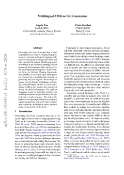 Multilingual AMR-to-Text Generation