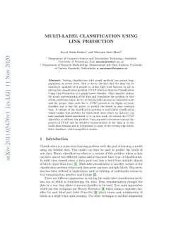 Multi-Label Classification Using Link Prediction