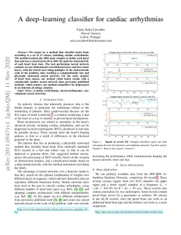 A deep-learning classifier for cardiac arrhythmias
