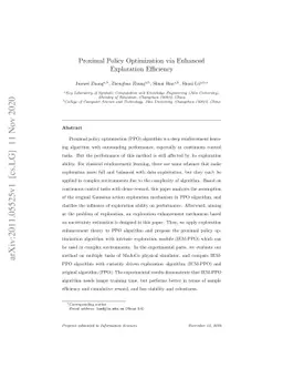 Proximal Policy Optimization via Enhanced Exploration Efficiency