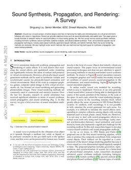 Sound Synthesis, Propagation, and Rendering: A Survey