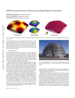 Diffusion Structures for Architectural Stripe Pattern Generation