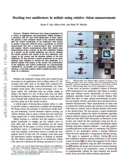 Docking two multirotors in midair using relative vision measurements